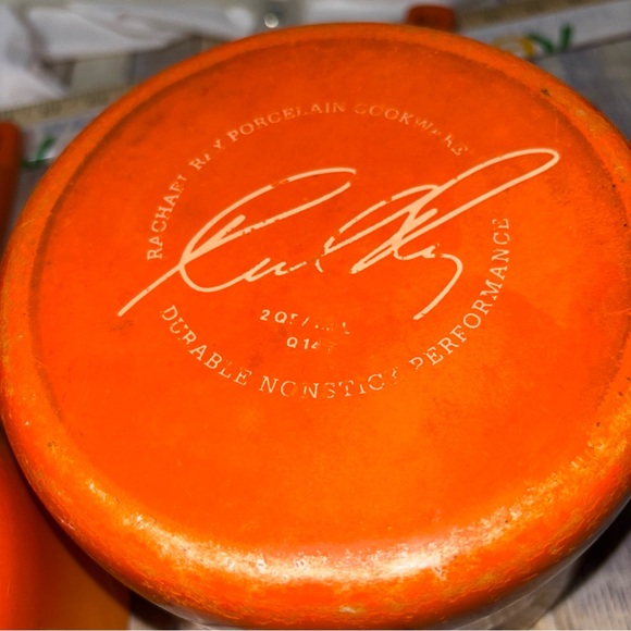 Rachael Ray Cookware Set 4 Piece Pots Pan Nonstick Performance Orange - Picture 6 of 10